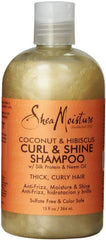 Shea Moisture ORGANIC Coconut & Hibicus Curl & Shine Shampoo 13 oz.(384 ml)