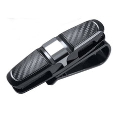 SKY-TOUCH Sun Glasses Holder Clip Hanger for Car Sun Visor, Mount Ticket Card Clip Sun Glasses and Eye Glasses, Double-End Clip Holder for your Car, 180° Rotational Glasses Holder