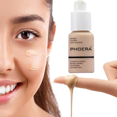 PHOERA Full Coverage Foundation - Flawless Concealer, Matte, Long Lasting, Moisturizing, Color Changing (58g)
