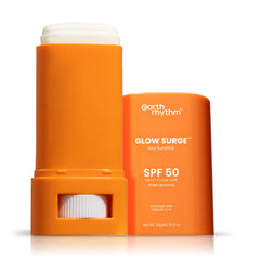 Earth Rhythm Glow Sunscreen For Normal Skin Type Stick Spf 50, Pa++++ With Vitamin C, Zinc Oxide, Vitamin E | Water Resistant, Lightweight, No White Cast | Men & Women | - 20 Gm