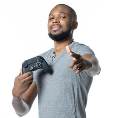 NACON Revolution 5 Pro Officially Licensed PlayStation Wireless Gaming Controller for PS5 / PS4 / PC - Hall Effect, Trigger Stops, Mappable Buttons, Bluetooth Audio - Triple Black