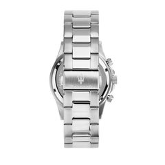 Maserati Stainless Steel Lifestyle Chronograph Date Small Seconds Analog Dial Color Blue Watches For Men - R8873600009, Band Color-Silver, Blue, 43, Japanese