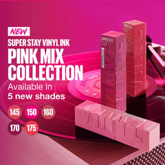 Maybelline Super Stay Vinyl Ink Liquid Lip Color - Highly Pigmented Color and Instant Shine, Unafraid, 4.2ml