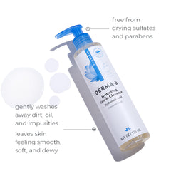 Derma E Hyaluronic Acid Hydrating Gentle Cleanser, 175 ml, 6 fl oz