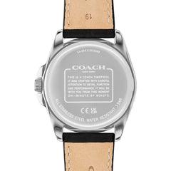 COACH WOMEN'S BLACK DIAL BLACK CALFSKIN WATCH - 14504142