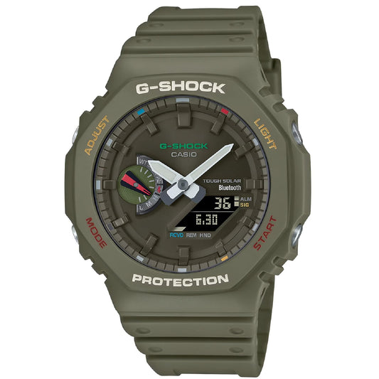 Casio G-Shock Analog-Digital World Time Watch-Green