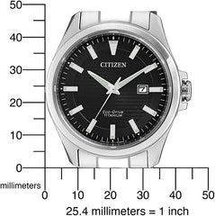 Citizen Men Analogue Eco-Drive Watch with Titanium Strap BM7470-84E, White, One Size, Bracelet