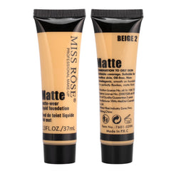 Foundation Makeup Smooth Makeup Base, Face Liquid Foundation Matte Wear Concealer Cover Cream, Liquid Foundation Makeup (Beige 2)