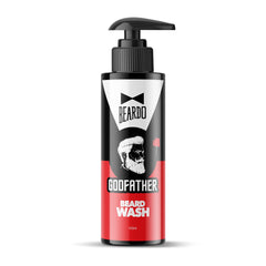 Beardo Godfather Beard Wash for men, 100ml | Aromatic, Woody Scent | Purifying & Hydrating Beard and Skin Cleaner with Avocado Oil, Argan Oil