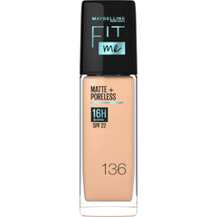 Maybelline New York New York Fit Me Matte & Poreless Foundation 16H Oil Control with SPF 22-136