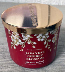 Bath & Body Works and Japanese Cherry Blossom 3-Wick Candle 14.5 Ounce