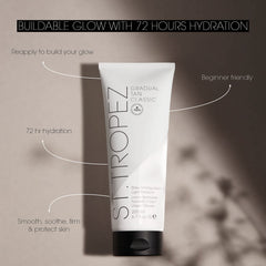 St.Tropez Gradual Tan Firming Lotion, Medium/Dark Shade, Sun Kissed Glow Self Tan Moisturiser, 5 Skincare Benefits, Vegan, Natural & Cruelty Free, 200 ml