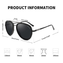 PUKCLAR Sunglasses for Men Polarized Lightweight TR90 Frame UV400 Spring Hinges Sunglasses