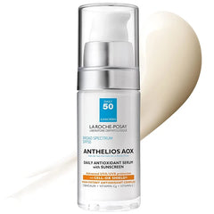 La Roche-Posay Anthelios AOX Daily Antioxidant Serum with SPF, Face Moisturizer with Sunscreen and Vitamin C & E, Oil Free Face Sunscreen for Sensitive Skin, Moisturizing Sun
