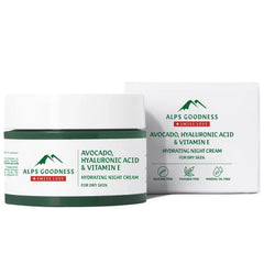 Alps Goodness Avocado, Hyaluronic Acid & Vitamin E Hydrating Night Cream For Dry Skin, 50 g | Face Moisturizer For Dry Skin | No Parabens, Silicones, Sulphates & Mineral Oil | Oil Free Night Cream