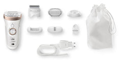 Braun Silk Wet And Dry Cordless Epilator (SE9561, White, 6 Extras)