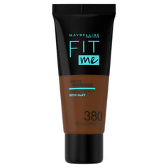 Maybelline New York Fit Me Foundation, Matte & Poreless, Full Coverage Blendable Normal to Oily Skin, 380 Rich Espresso 30ml