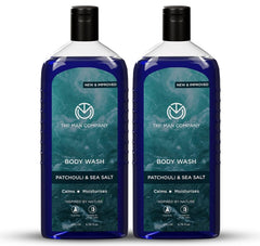The Man Company Patchouli & Sea Salt Perfumed Body Wash For Men - 200 Ml, Pack of 2 | Shower Gel For Deep Moisturization & Smooth Skin | Toxin Free