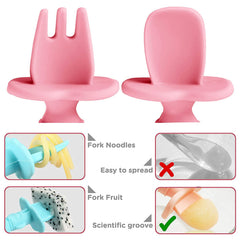 O'doe Baby Led Weaning Feeding Supplies for Toddlers, Baby Feeding Set | Suction Silicone Baby Bowl-Self Eating Utensils Set with Spoons, Bibs, Toddlers Spoon Set | Infant Food Plate Kit (Purple, V2)