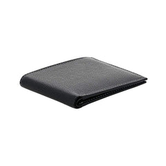 SANTHOME Genuine Leather Bi-Fold Wallet For Men, Black | Large Capacity Anti Theft security purse with ID Window | Slim Credit Card Holder Case- Classic Black Collection