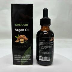 SANOOR Moroccan Mirage Argan Oil Elixir | 100% Pure & Cold-Pressed (2.02oz/60ml) | Nutrient-Rich Hair Butter for Softness & Shine | Hydrating & Restorative | FDA Approved