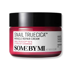 Some By Mi Snail Truecica Miracle Repair Cream | 60g | Made From Snail Mucin For Sensitive Skin | Daily Repair Face Moisturizer For Acne Marks & Strengthen Skin Barrier