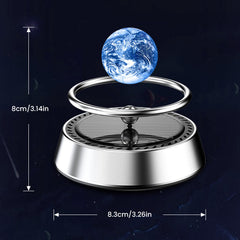 Wisfunlly Car Air Freshener, Solar Powered Rotating Planet Purifier,Interior Autorotation Decor Car Perfume Aromatherapy Diffuser Accessories Diffuser for Car(Earth)
