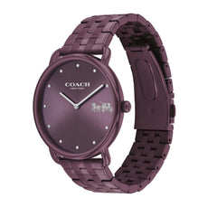 COACH WOMEN'S PURPLE DIAL IONIC PLATED PURPLE STEEL BRACELET WATCH - 14504298