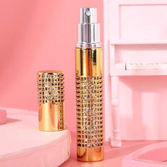 Metal Perfume Bottle, Lightweight Good Sealing Effect Refillable Spray Dispenser, for Makeup Lovers Professional Makeup Artist(AB048G gold)