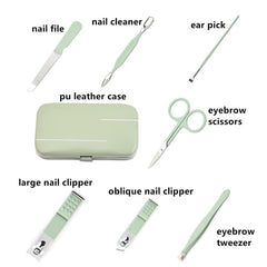 Manicure Set Nail Clipper Set Men Women Toe Finger Nail Clipper Personal Care Tools with Portable Travel Case Manicure Pedicure Tools Grooming Kit Gift for Men Women Family Friends Wife,Green