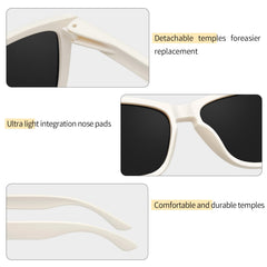 KANASTAL Polarized Sunglasses for Women, Classic Square Mens Sun Glasses, Lightweight Shades for Womens Outdoor 100% UV400 Protection Driving Fishing Golf Outdoor Activities