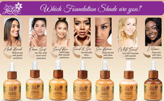 Sweet LeiLani Liquid Foundation, Waterproof Full Coverage Foundation Vegan, Cruelty-Free, 3 in 1 Makeup Foundation Liquid. No Parabens, Gluten, Fragrance (Ocean Surf)- 1 oz
