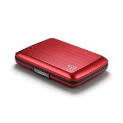 Aluminium Smart Case V2 Wallet - Metal Clasp - RFID Blocking Card Holder - Holds up to 10 Cards and Banknotes - Aluminum Red