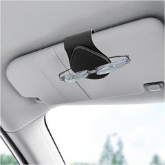 Magnetic Leather Car Sunglasses Holder for Car Visor, Sunglasses Holder Car Accessories Interior Gadgets Mask Holder for Car (Black)