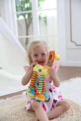 ME HOME Car Seat Toys Baby Hanging Toy with C-Clip Ring Baby Car Toys Stroller Toy with Baby Crinkle for 0, 3, 6, 9, 12 Months Newborn Boys Girls Gifts - Giraffe