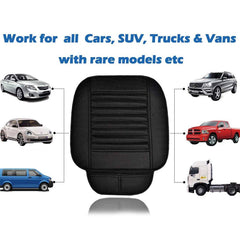 Car Seat Covers For Cars, Seat Covers For Suv, Front Bottom Car Seat Cushion Cover, Breathable Car Seat Protector Summer Linen Bench Protection, Universal Anti-Slip Driver Seat Covers For trucks-Black