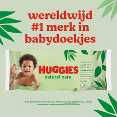 Huggies Natural Baby Wipes, Aloe Vera Wipes, 10 Pack x 56 Wipes (560 Wipes)