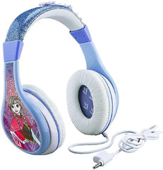 eKids Frozen 2 Headphones, Adjustable Headband, Stereo Sound, 3.5Mm Jack, Wired Headphones for, Tangle-Free, Volume Control, Foldable, Childrens Headphones Over Ear for School Home, Travel - Standard Packaging