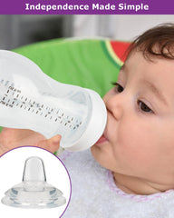 Sippy Spout for Philips Avent Natural Baby Bottles, My Grippy Spout Sippy Cup and Natural Trainer Sippy Cup,Variable Flow, Silicone Conversion,6+ Months,4 Count