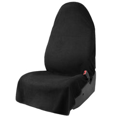 Leader Accessories 1 pcs Cloth Towel Front Bucket Seat Cover Black for Cars SUV Trucks Machine washable - Waterproof