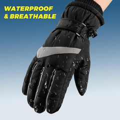 CLENEA Ski Gloves Men, Winter Gloves Warm for Men & Women, Waterproof Gloves Touchscreen, Snow Gloves Women
