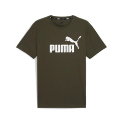PUMA unisex-adult ESS Logo Tee (s) Tees - Dark Olive