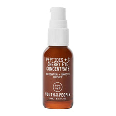Youth To The People Peptides + Vitamin C Eye Concentrate - Vitamin C Eye Serum with Caffeine + Antioxidants, Visibly Brightens Dark Circles, Reduce Undereye Puffiness, Blurs Fine Lines - 0.5 fl oz