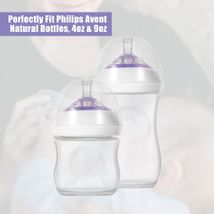 PEUTIER 4pcs Replacement of Caps for Baby Bottles for Philips Avent Natural Bottles 4oz and 9oz, BPA Free Dome Caps for Baby Bottles, Dome Lids for Plastic and Glasses Baby Bottles