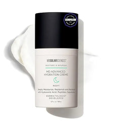 MDSolarSciences MD Advanced Hydration Crème Time Released Night Cream with Hyaluronic Acid, Peptides & Squalane |Intense Anti Aging Hydration & Barrier Support 1.7 oz