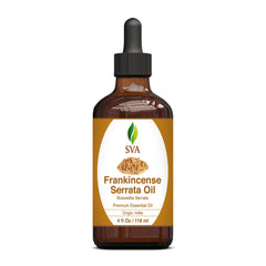 SVA Frankincense Oil 4 fl oz – 100% Natural Essential Oil with Dropper – For Diffuser, Hair, Skin, Soap & Candle Making