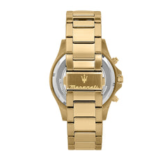 Maserati R8873640008 Yellow Gold Steel Analog Quartz Man Watch, Gold, Chronograph