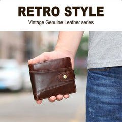 Genuine Leather Wallets for Men, Leather Multi-Functional RFID Blocking Wallet with 17 Credit Card Slots, Multi Card Holder Slim Mens Wallet with Zipper Coin Purse, Bifold Wallet,Unisex Tri fold Multi