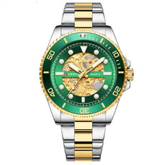 CURREN 8412 Wrist Watch Men's Quartz Sports Brand Luxury Business Waterproof Stainless Steel (TETON GREEN)