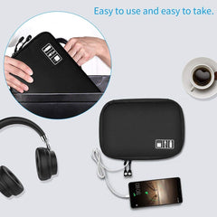 M&J Universal Cable Organizer Bag for Travel and Houseware Storage, Small Electronics Accessories Cases for Various USB Cables Earphone Charger Phone